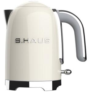 Електрическа кана за вода Swiss Haus SH-SWK2027, 2000W, 1.7 л, 360° основа, Филтър, Скрит нагревател, Двойни стени, Кремав