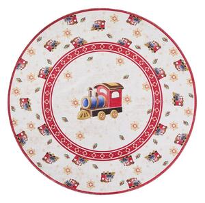 Червен кръгъл килим с коледен мотив ø 160 cm Toy's Delight Train – Villeroy&Boch