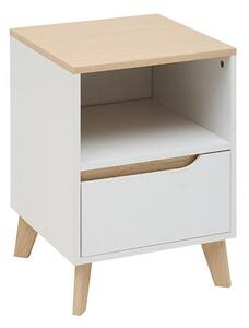 Нощно шкафче 5five Luma, MDF, Бяло, 55 cm