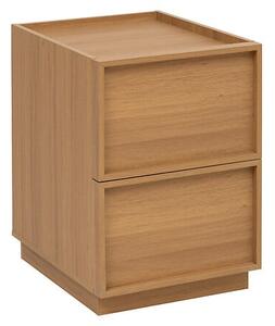 Нощно шкафче 5five Framy, 2 чекмеджета, Кафяво, 54 cm