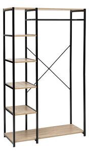 Закачалка с 5 рафта 5five Aliaj, MDF, Черна, 170 cm