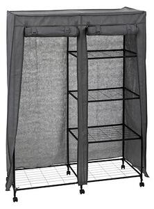 Закрит закачалник с 5 рафта на колела 5five, Стомана, Сив, 120 cm