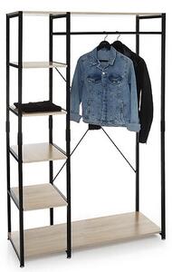Закачалка с 5 рафта 5five Aliaj, MDF, Черна, 170 cm