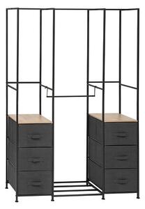 Гардероб с 6 чекмеджета 5five Tissa, Стомана, 116 cm, Сив