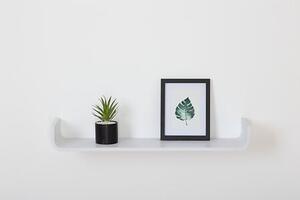 Стенна полица FIVE Fixy, Извита, MDF, 80 cm, Бяла