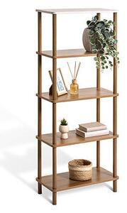 Етажерка 5five Côme, 5 нива, MDF, 141.5 cm, Кафява