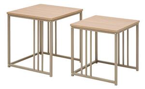 Комплект от 2 помощни масички 5five Duna, MDF, Пясъчно бежово