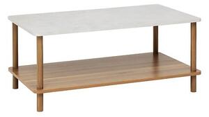 Кафе маса 5five Côme с рафт, MDF, 90 cm, Кафява