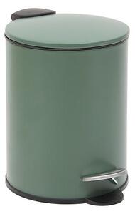 Кош за боклук 5five Colors Artique, Метал, Педал, 3L - Тъмнозелен