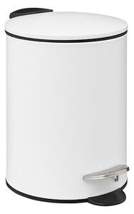 Кош за боклук 5five Colors Artique, Метал, Педал, 3L - Бял