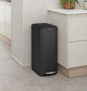 Кош за боклук с педал 5five Delta Slim, Метал, 30L - Черен