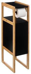 Стойка за тоалетна хартия с врата 5five Natureo, MDF - Черен