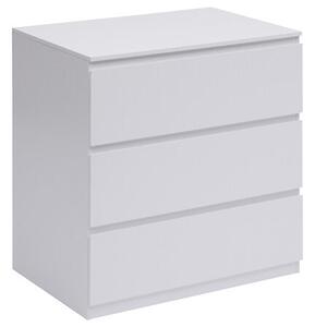 Скрин с 3 чекмеджета 5five Dolo, 73 cm - Бял