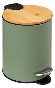 Кош за боклук 5five, Метал и бамбук, 3L - Каки