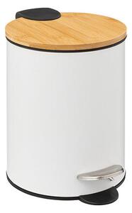 Кош за боклук 5five, Метал и бамбук, 3L - Сив