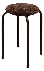 Табуретка 5five Velvy, Метал и кадифе, 38 cm - Кафяв