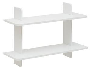 Стенен рафт Five Fixy, 2 нива, MDF, 60 cm - Бял