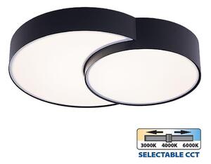 Плафон PEBBLE LED, черен, 35W, 3000-6000K