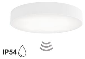 Плафон за баня със сензор CLEO 4xE27/24W/230V Ø 50 см IP54 бял
