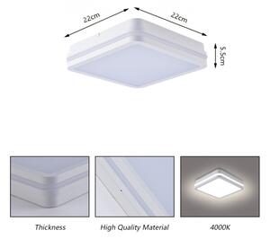 Brilagi - LED външно осветително тяло BENE LED/18W/230V 22x22 cm бяло IP54