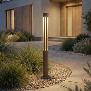 Lindby LED осветление за пътеки Fjorya, височина 60 cm, кафява, IP65, Кафяв / ръждив, Алуминий, Модерен
