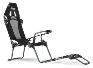 Геймърски стол Next Level Racing F-GT Lite, до 130kg натоварване, дишаща материя, сгъваем, черен