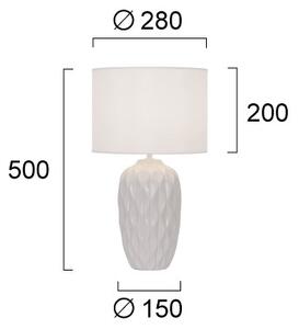 Настолна лампа PINEAPLE 1xE27/40W/230V бяла
