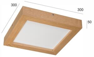 Brilagi-LED Димируема лампа WOODY FRAME LED/24W/230V дъб 30x30 cm IP44 + д.у