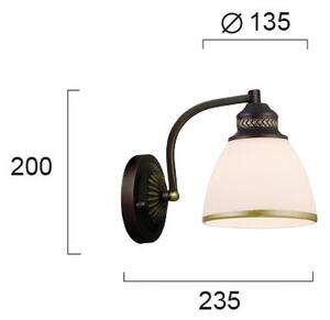 Настенна лампа CLAIR 1xE27/40W/230V кафява/златиста