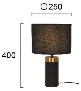 Настолна лампа LUCIANO 1xE27/40W/230V черна/златна