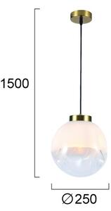 Полилей на кабел VANA 1xE27/40W/230V бял/златен