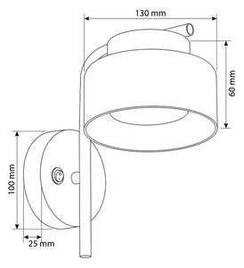 Brilagi - Димируема LED RGB стенна лампа AURA LUX 1xGX53/14W/230V Wi-Fi Tuya черна/опушена