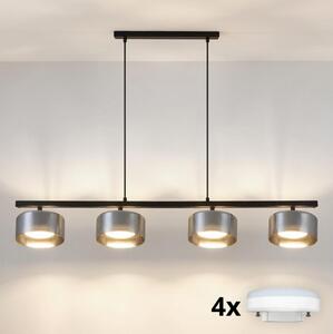 Brilagi - LED RGB полилей с димер AURA LUX 4xGX53/14W/230V Wi-Fi Tuya черен/димчат