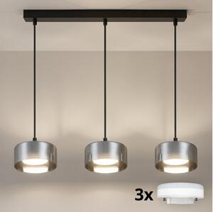 Brilagi - LED RGB димируем полилей AURA LUX 3xGX53/14W/230V Wi-Fi Tuya черен/опушен