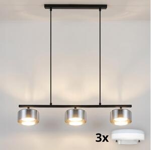 Brilagi - LED RGB димируем полилей AURA LUX 3xGX53/14W/230V Wi-Fi Tuya черен/димчат