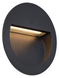 Модерна вградена стенна лампа черна с LED IP65 - Gem