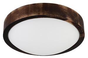 LED таванен осветител OAK SMOKY SLIM LED/20W/230V 4000K Ø 27 cm дъб/тъмно кафяво