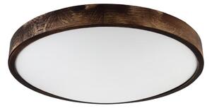 Плафон OAK SMOKY SLIM 3xE27/15W/230V Ø 47 см дъб/тъмно кафяв