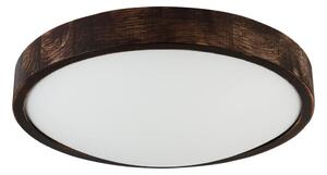 Таванно осветително тяло OAK SMOKY SLIM 2xE27/15W/230V Ø 37 см дъб/тъмно кафяв