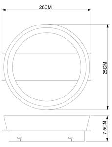 Globo 48048D - LED таванно осветително тяло SYRAKUS LED/12W/230V 3000K 26x25 cm