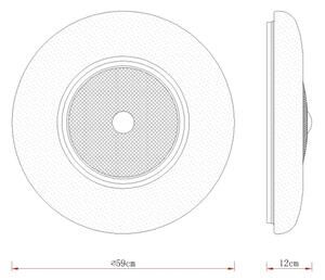 Globo 48071-50 - LED таванно осветително тяло GRAHAM LED/48W/230V Ø 59 см бяло