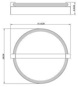 Globo 48050DS - LED таванно осветително тяло FLETCHER LED/15W/230V 41,5x38 cm черно