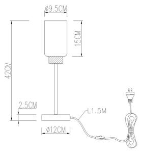Globo 15977T - Настолна лампа ROWENA 1xE27/60W/230V черна/бяла