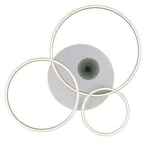 Globo 48466-54A-LED Димируемо таванно осветително тяло INVERTINA 54W/230V 90x70 см сребристо + дистанционно управление