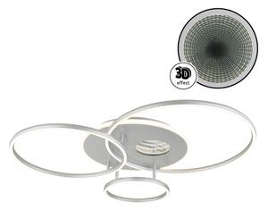 Globo 48466-54A-LED Димируемо таванно осветително тяло INVERTINA 54W/230V 90x70 см сребристо + дистанционно управление