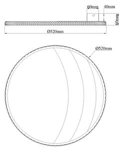 Globo 48493-40 - LED таванно осветително тяло CONSTANCE LED/40W/230V Ø 52 см, златисто