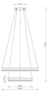 Globo 67377-60H - димируем LED полилей на кабел FRANCINE LED/60W/230V + дистанционно управление