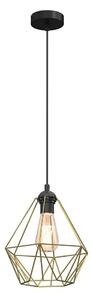 Пендел BASKET 1xE27/60W/230V Ø 25 см златист