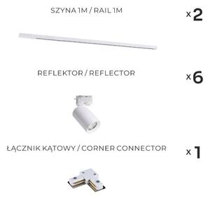 Zuma Line 3567 - Точково осветително тяло за шинна система TORE 6xGU10/35W/230V бяло