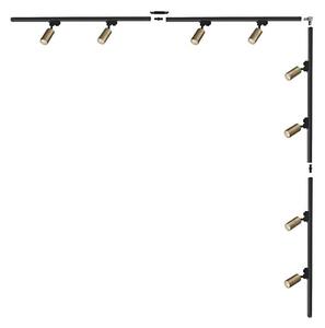 Zuma Line 3582 - Точково осветително тяло за релсова система TUBE 8xGU10/35W/230V черно/златно